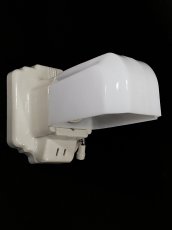 画像2: 1930's Art Deco "Porcelain＆Milk Glass" Bathroom Lamp (2)