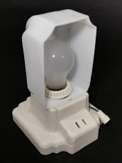 画像3: 1930's Art Deco "Porcelain＆Milk Glass" Bathroom Lamp (3)