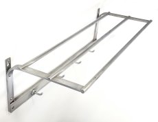 画像2: 1930's German Art Deco "Brushed-Aluminum" Shelf (2)