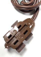 画像3: 1950-60's "Extension Cord" Bakelite 3-Outlet (3)