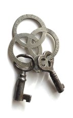 画像2:  【Rare】 Nickeled Brass "Clover" Key Ring (2)