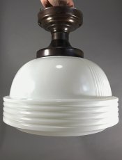 画像6:  1950's "Red-Spot" Glass Ceiling Light  【超特大！！】 (6)