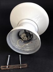 画像5:  1920's【Art Deco】Milk Glass School House Ceiling Light  (5)