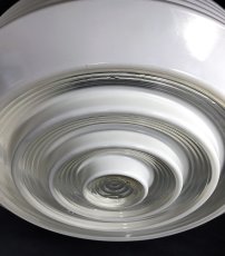 画像8:  1950's "Red-Spot" Glass Ceiling Light  【超特大！！】 (8)