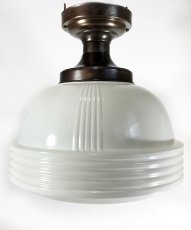 画像13:  1950's "Red-Spot" Glass Ceiling Light  【超特大！！】 (13)