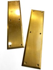 画像1: 1930-40's “HEAVY” Brass  Door Push Plates (1)