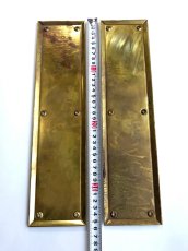 画像2: 1930-40's “HEAVY” Brass  Door Push Plates (2)