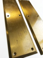 画像4: 1930-40's “HEAVY” Brass  Door Push Plates (4)