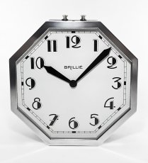 画像5: ☆BLACK & SILVER☆  1930's French "BRILLIE" Octagon Wall Clock 【超・Mint Condition】 (5)