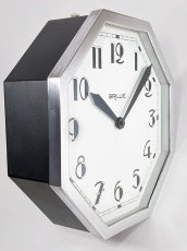 画像11: ★BLACK & SILVER★  1930's French "BRILLIE" Octagon Wall Clock 【超・Mint Condition】 (11)