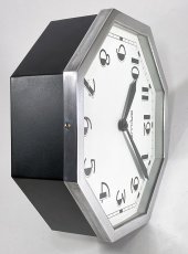 画像12: ☆BLACK & SILVER☆  1930's French "BRILLIE" Octagon Wall Clock 【超・Mint Condition】 (12)