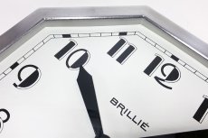画像8: ☆BLACK & SILVER☆  1930's French "BRILLIE" Octagon Wall Clock 【超・Mint Condition】 (8)