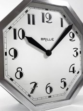 画像4: ☆BLACK & SILVER☆  1930's French "BRILLIE" Octagon Wall Clock 【超・Mint Condition】 (4)