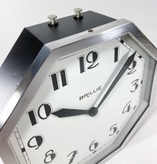 画像3: ☆BLACK & SILVER☆  1930's French "BRILLIE" Octagon Wall Clock 【超・Mint Condition】 (3)