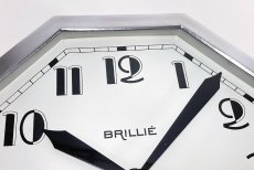 画像7: ☆BLACK & SILVER☆  1930's French "BRILLIE" Octagon Wall Clock 【超・Mint Condition】 (7)