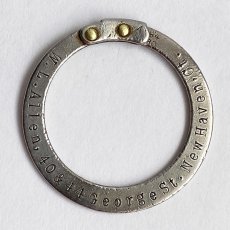 画像2: 【Pat.1884】  Nickeled-Brass"Double Lock" Key Ring (2)