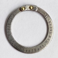 画像2: 【Pat.1884】  Nickeled-Brass"Double Lock" Key Ring (2)
