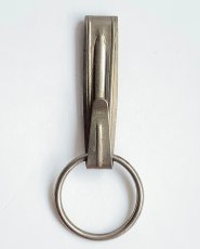 画像2: Early-1920's Brass "BELT CLIP" with Key Ring (2)