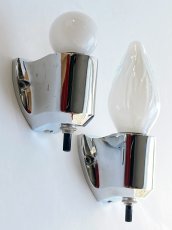 画像2: 1950-60's “PAIR”Chrome Candle Lamp  【箱付きデッドストック】 (2)