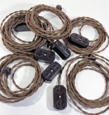 画像7: 1930-40's【4メーター】Extension Cord + Bakelite 3-Outlet -＊残り7台＊- (7)