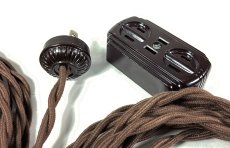 画像4: 1930-40's【4メーター】Extension Cord + Bakelite 3-Outlet -＊残り7台＊- (4)