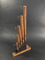 画像5: 1920-30's "Holds more Hanger" Wood＆STEEL Folding Hanger (5)