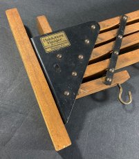 画像7: 1920-30's "Holds more Hanger" Wood＆STEEL Folding Hanger (7)