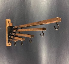 画像3: 1920-30's "Holds more Hanger" Wood＆STEEL Folding Hanger (3)