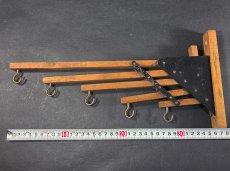 画像8: 1920-30's "Holds more Hanger" Wood＆STEEL Folding Hanger (8)