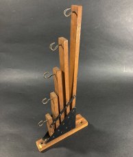 画像5: 1920-30's "Holds more Hanger" Wood＆STEEL Folding Hanger (5)