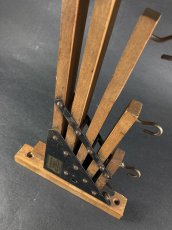 画像4: 1920-30's "Holds more Hanger" Wood＆STEEL Folding Hanger (4)