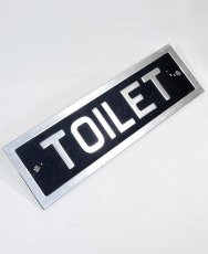 画像2: 1930-40's Art Deco【TOILET】Cast Aluminum Sign (2)