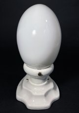 画像7: 1920's Art Deco "Porcelain＆Milk Glass" Bathroom Lamp (7)