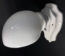 画像6: 1920's Art Deco "Porcelain＆Milk Glass" Bathroom Lamp (6)