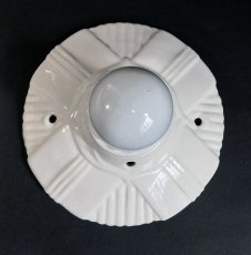 画像3: 1930-40's Art Deco Porcelain Bare Bulb Light (3)