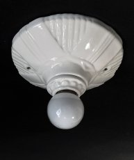 画像6: 1930-40's Art Deco Porcelain Bare Bulb Light (6)