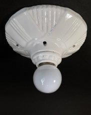 画像2: 1930-40's Art Deco Porcelain Bare Bulb Light (2)