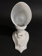 画像8: 1920's Art Deco "Porcelain＆Milk Glass" Bathroom Lamp (8)