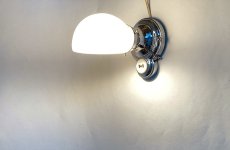 画像3: 1930's Art Deco "Chrome" Bathroom Lamp (3)