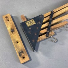 画像6: 1920-30's "Holds more Hanger" Wood＆STEEL Folding Hanger (6)