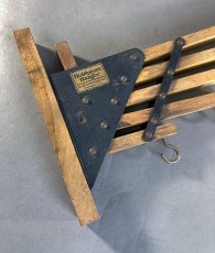 画像5: 1920-30's "Holds more Hanger" Wood＆STEEL Folding Hanger (5)