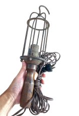 画像10: 1910-20's Wood Handle Trouble Light (10)