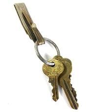 画像1: Early-1920's Brass "BELT CLIP" with Key Ring (1)