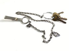 画像5: 1920-40's  BELT CLIP with Steel Chain & Keys (5)