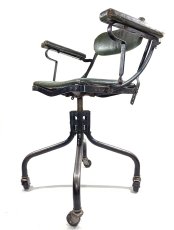 画像3: ☆ DoMore Chair Co.☆  1910-20's "Machine age" Swivel Desk Chair (3)