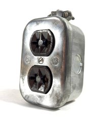 画像1: 1950's【G.E.】Surface Mount Heavy Steel Outlets  (1)