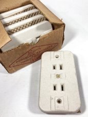 画像2: 1930's "ART DECO" Porcelain Outlet 【デッドストック5個セット】 (2)