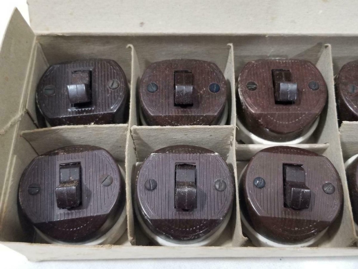 画像9:  1930's Art-Deco "Porcelain & Bakelite" Switch  【デッドストック - 残り25個】 (9)