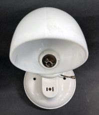 画像7: 1920's Art Deco "Porcelain＆Milk Glass" Bathroom Lamp (7)