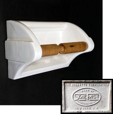 画像1: 1920-30's Art-Deco "Porcelain" Toilet Paper Holder (1)